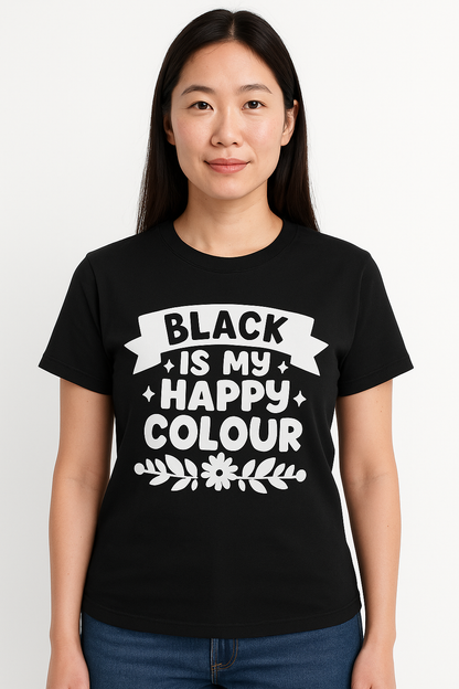 Black Is My Happy Colour T-Shirt - Differences Not Disabilities