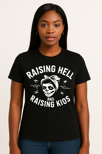 Raising Hell And Raising Kids T-Shirt - Differences Not Disabilities