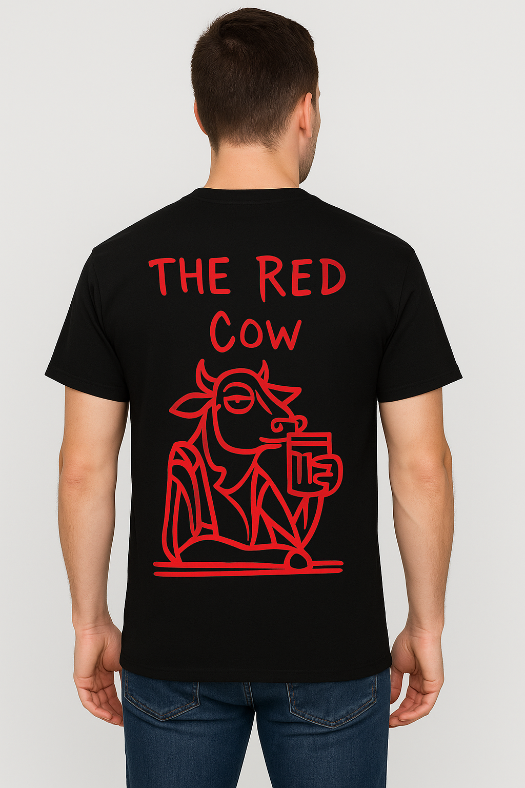 Nina Style Red Cow Picasso Top