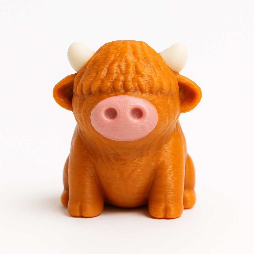Highland Cow 3D Printed