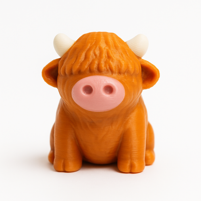 Highland Cow 3D Printed