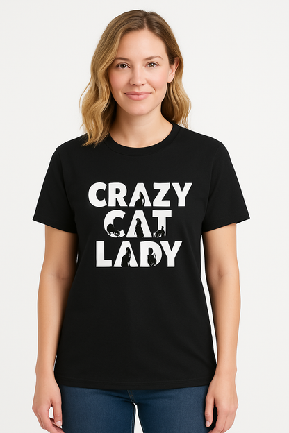 Crazy Cat Lady T-Shirt - Differences Not Disabilities