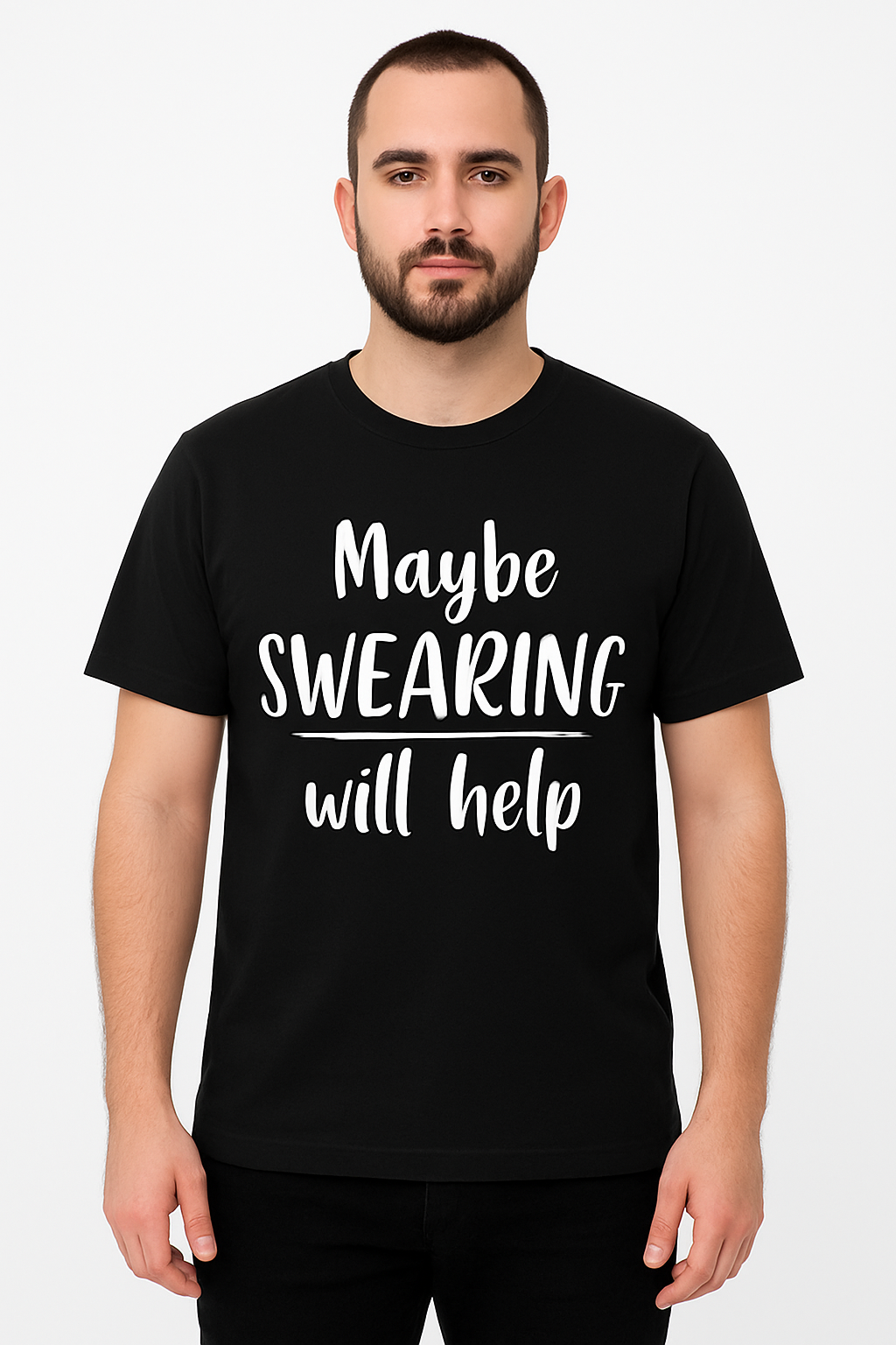 Maybe Swearing Will Help - T Shirt - Differences Not Disabilities