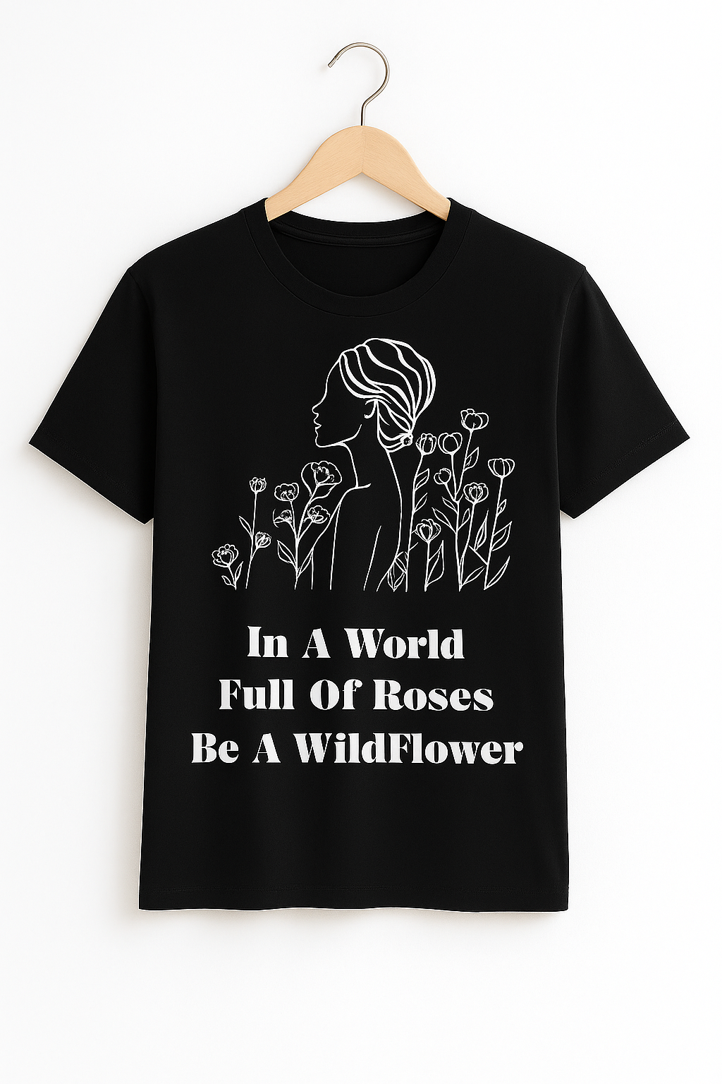 In A World Full Of Roses Be A Wildflower T-Shirt - Differences Not Disabilities