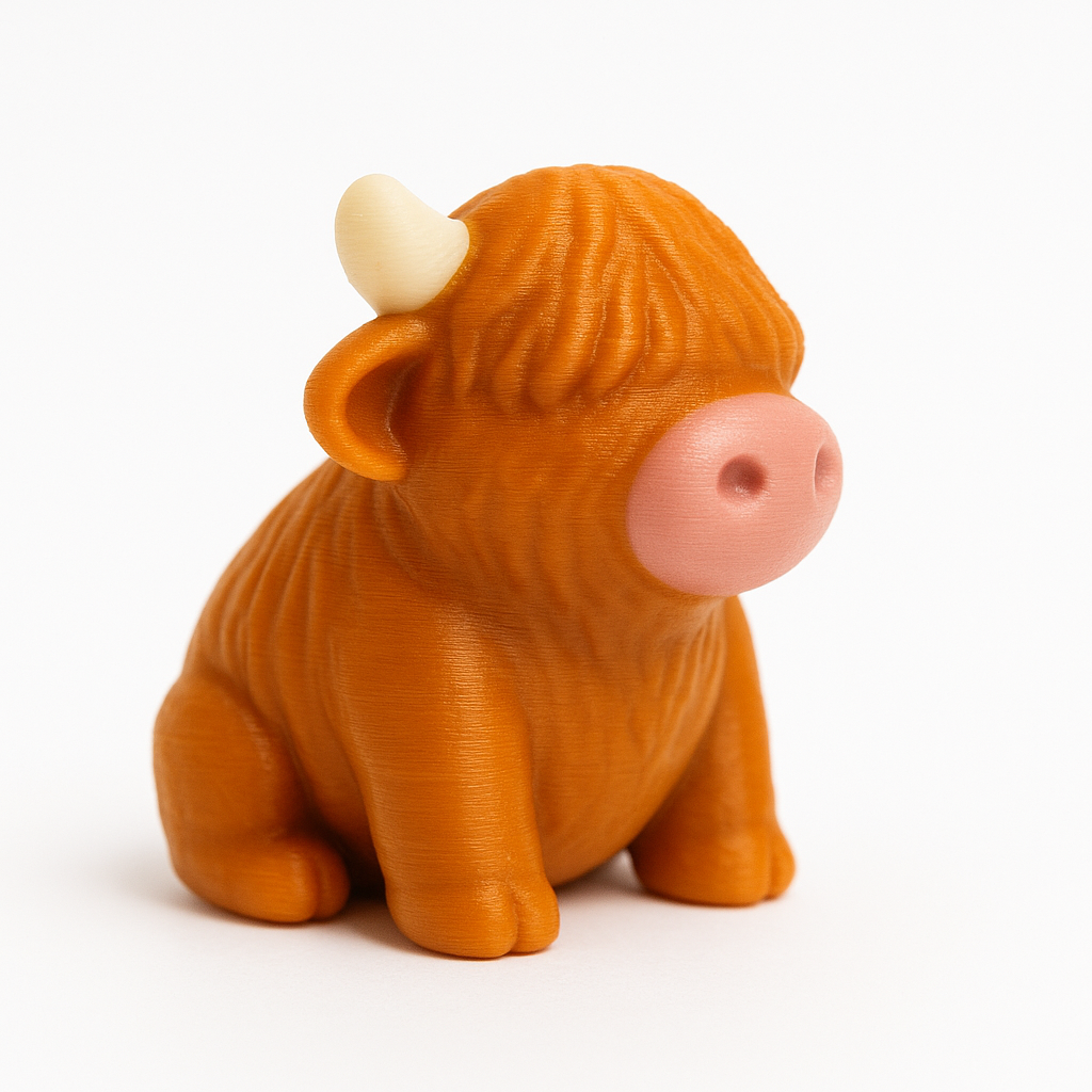 Highland Cow 3D Printed