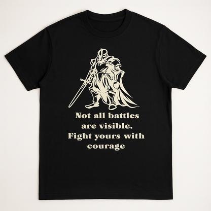 Not All Battles Are Visible Knight T-Shirt - Differences Not Disabilities