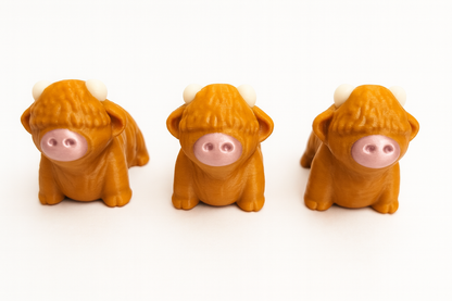 Highland Cow 3D Printed