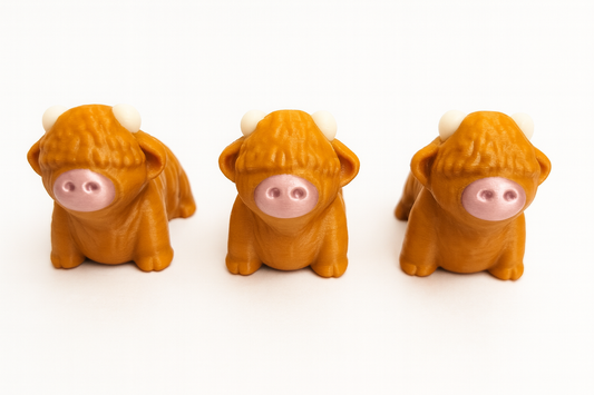 Highland Cow 3D Printed