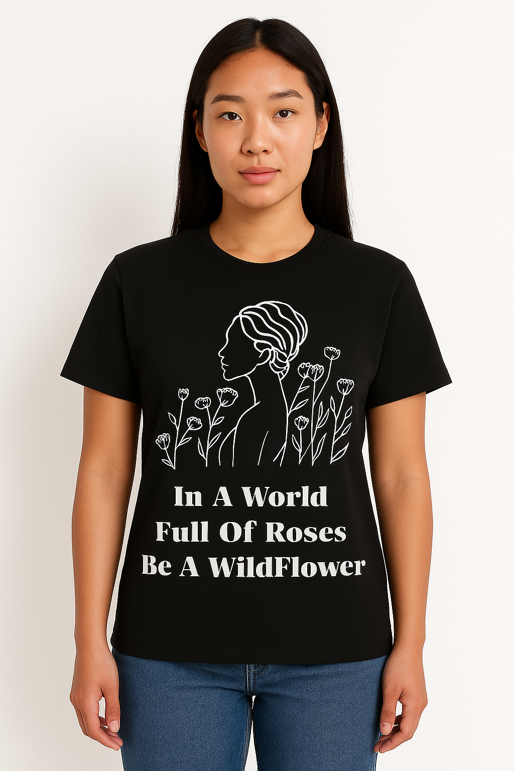 In A World Full Of Roses Be A Wildflower T-Shirt - Differences Not Disabilities