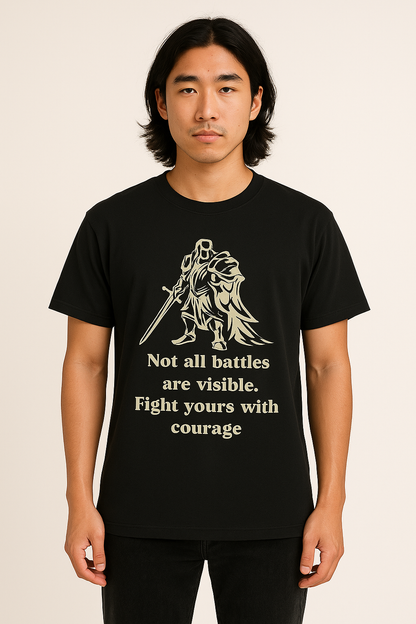 Not All Battles Are Visible Knight T-Shirt - Differences Not Disabilities