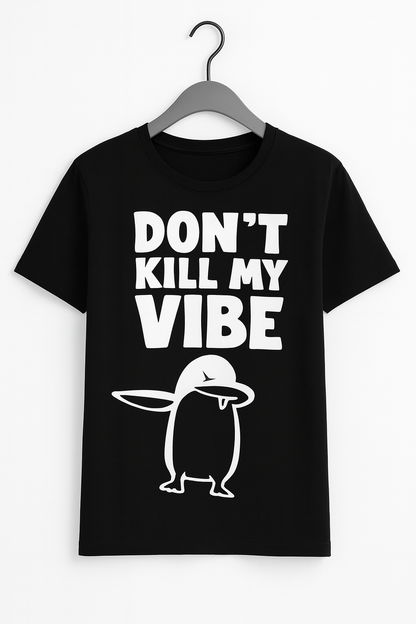Don't Kill My Vibe Penguin T-Shirt - Differences Not Disabilities