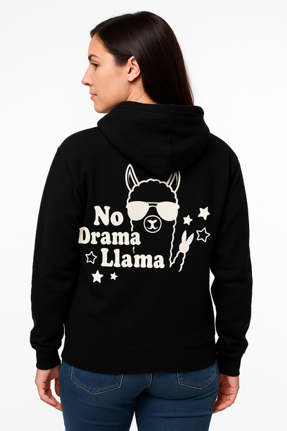 No Drama Llama Hoodie - Differences Not Disabilities