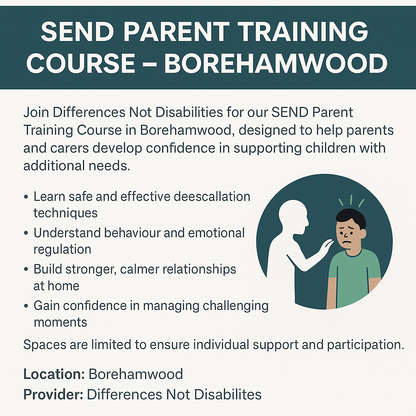 Boreham Wood Parent SEND Training Course 20th and 21st January 2026