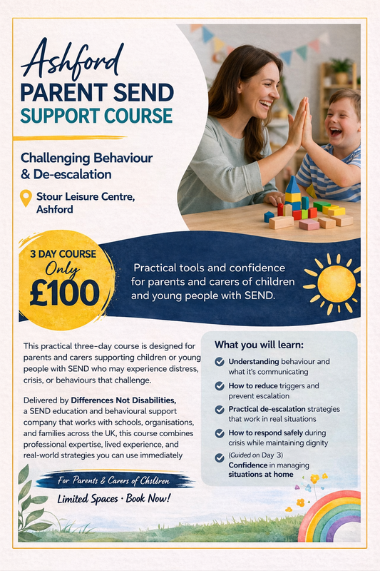 Ashford SEND Support Course - 19th, 20th, 21st May